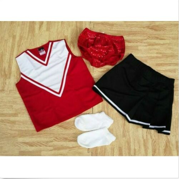 Other - GIRL'S CHEERLEADER UNIFORM TOP SKIRT BRIEF SOCKS